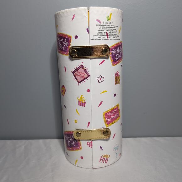 Lolita Birthday Girl Wine Glass In Case Enesco Bejeweled Hand Painted 22 oz - Picture 8 of 13